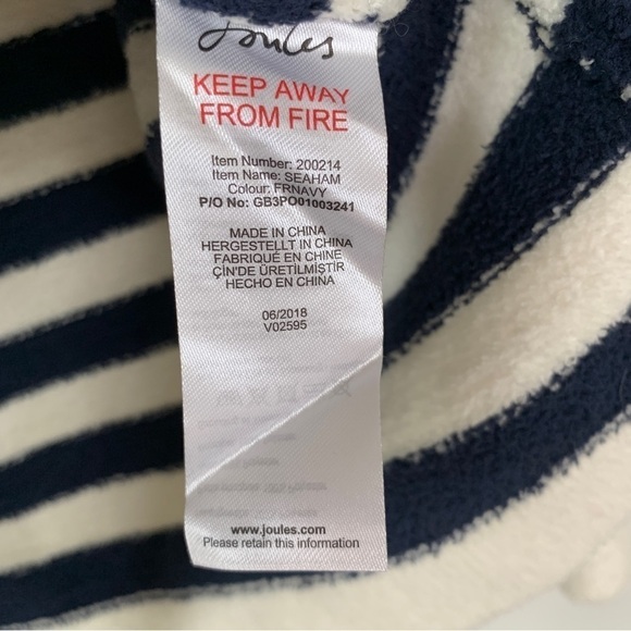 Joules Knitwear Blue & Cream Striped Star Sweater Size 6 - Picture 8 of 8